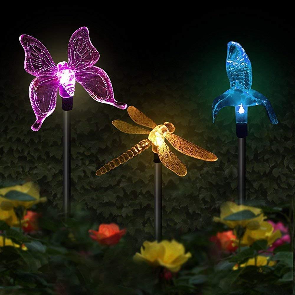 3pcs Oiseau Libellule Papillon Attrape-Soleil en Cristal, Capteur