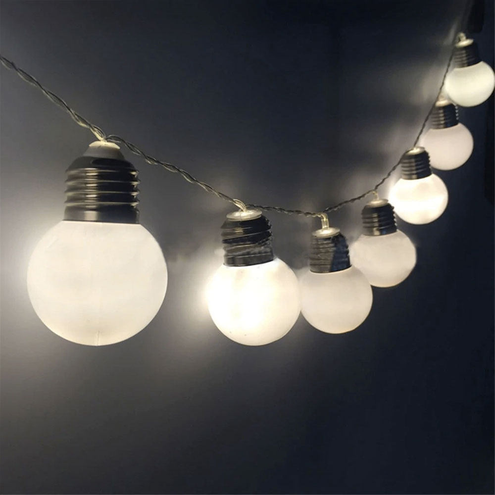 Guirlande lumineuse guinguette solaire ou secteur 10 ampoules blanches –  Decoclico