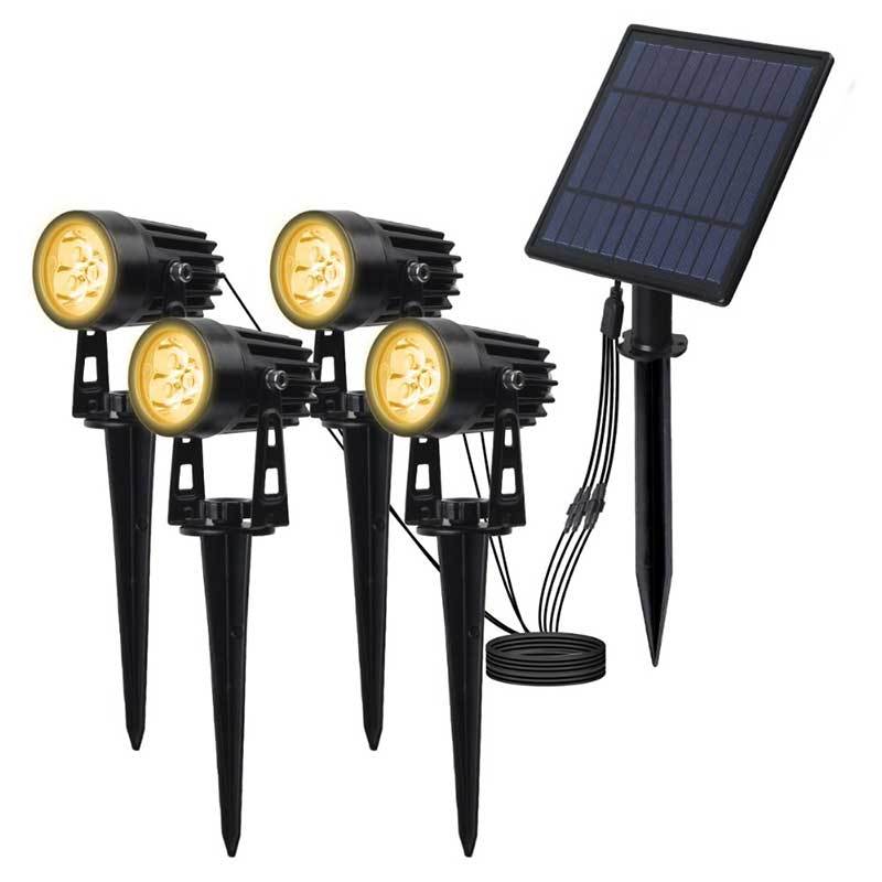 V-TAC VT-11108 Lampe de jardin à led solaire 8W avec panneau solaire  extérieur avec capteur de mouvement pir 3000k IP65 sku 6844