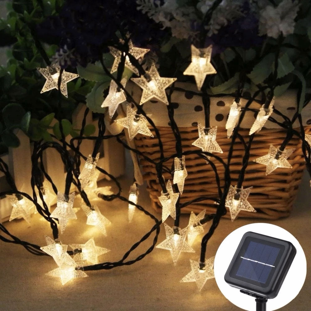 LA BOUTIQUE DE Noël - Guirlande lumineuse solaire Fleurs 35 LED