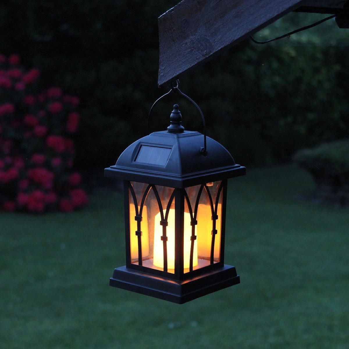 Lanterne solaire à suspendre spirale à LED blanc chaud : Torches, lanternes  et bougies SMART GARDEN mobilier - botanic®